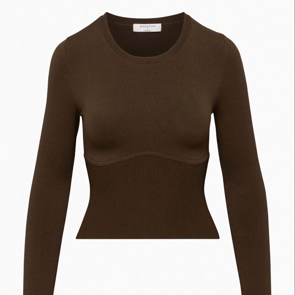 Babaton Sculpt Knit Empire Longsleeve | XL